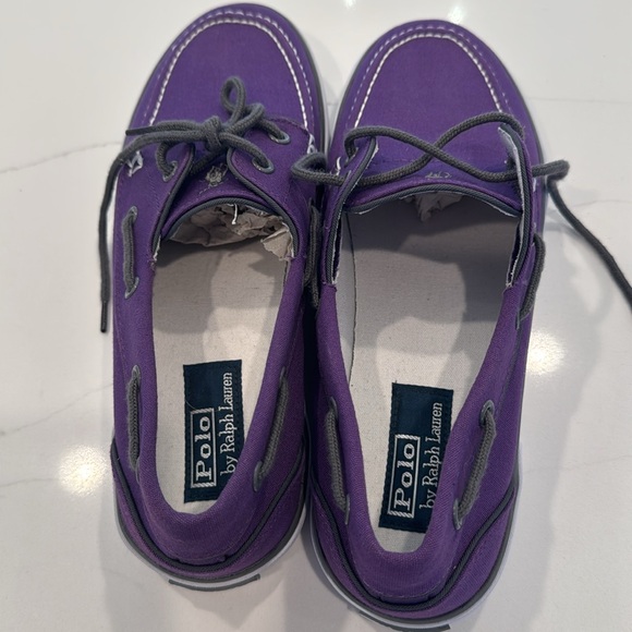 Purple Boat Shoes with White Soles
New 10.5 - Picture 2 of 8